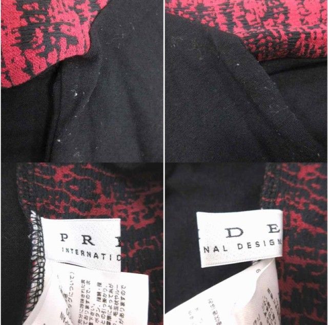 プライドインターナショナルデザイン PRIDE ワンピース ミニ 総柄 長袖