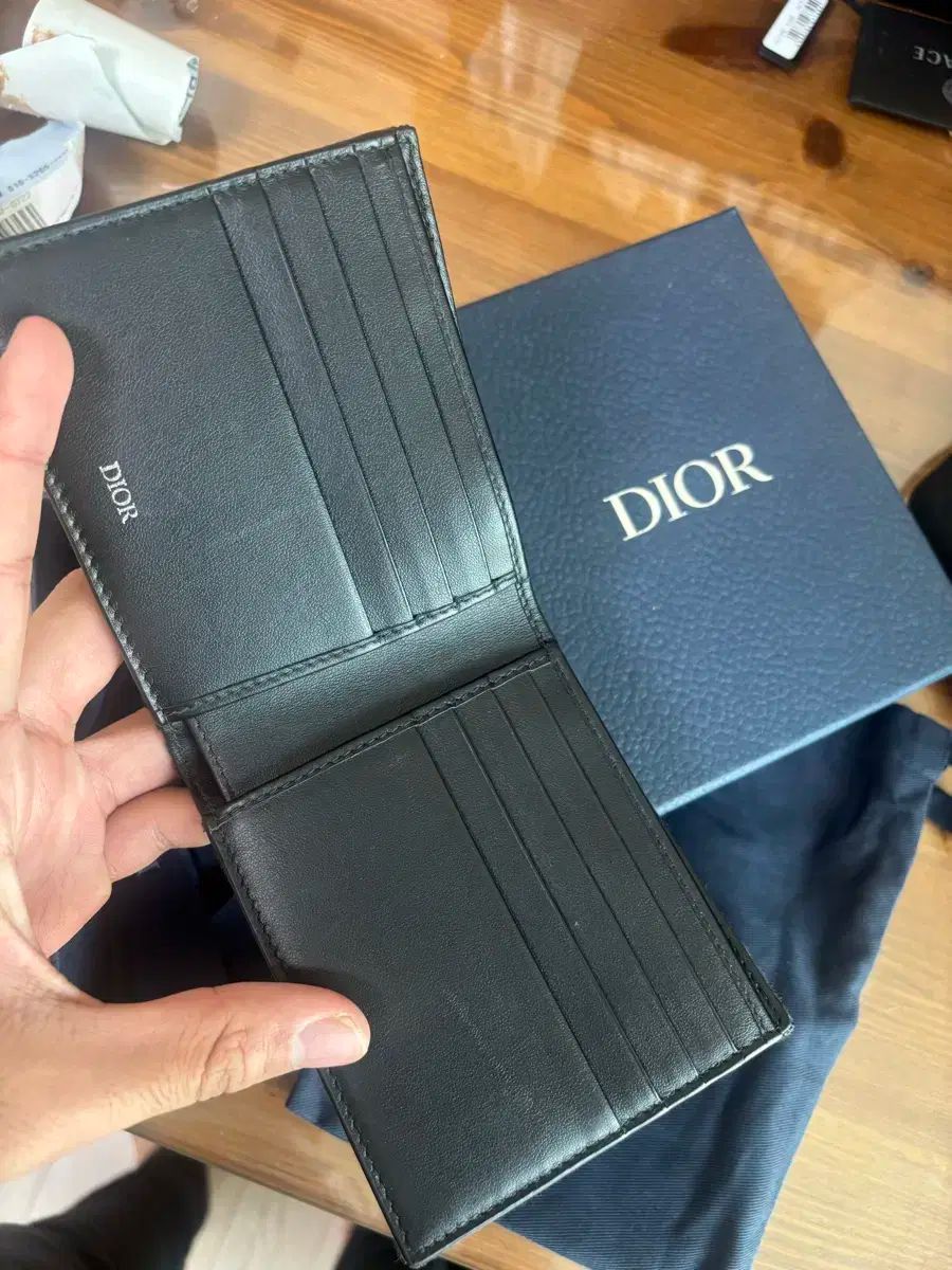 フルセット ディオール オブリーク 二つ折り財布 ブラック ほぼ