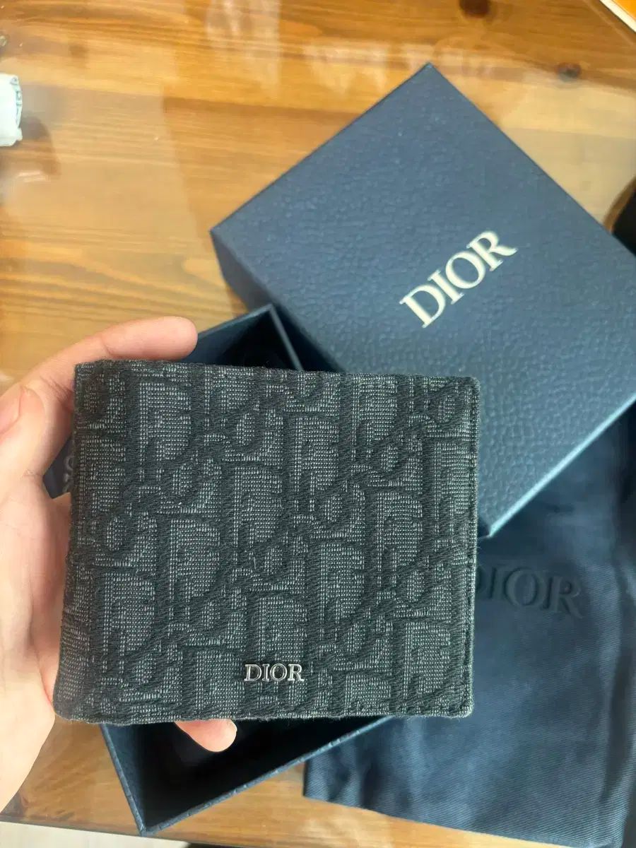 フルセット ディオール オブリーク 二つ折り財布 ブラック ほぼ