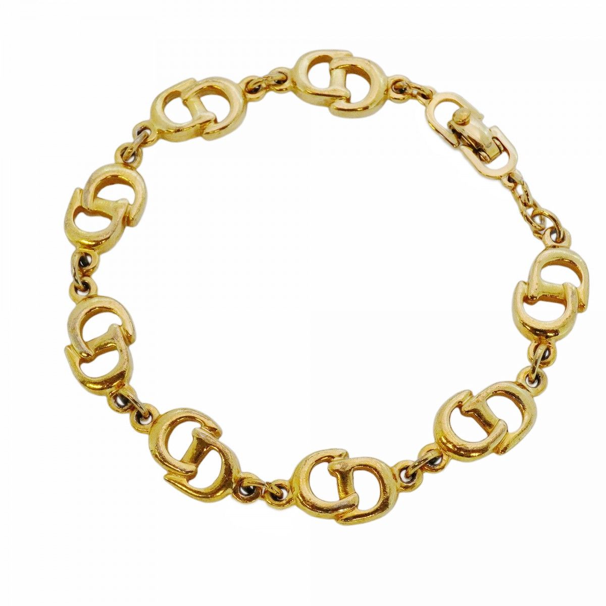 5job0005 クリスチャンディオール ブレスレット CDロゴ GPメッキ ゴールド レディース