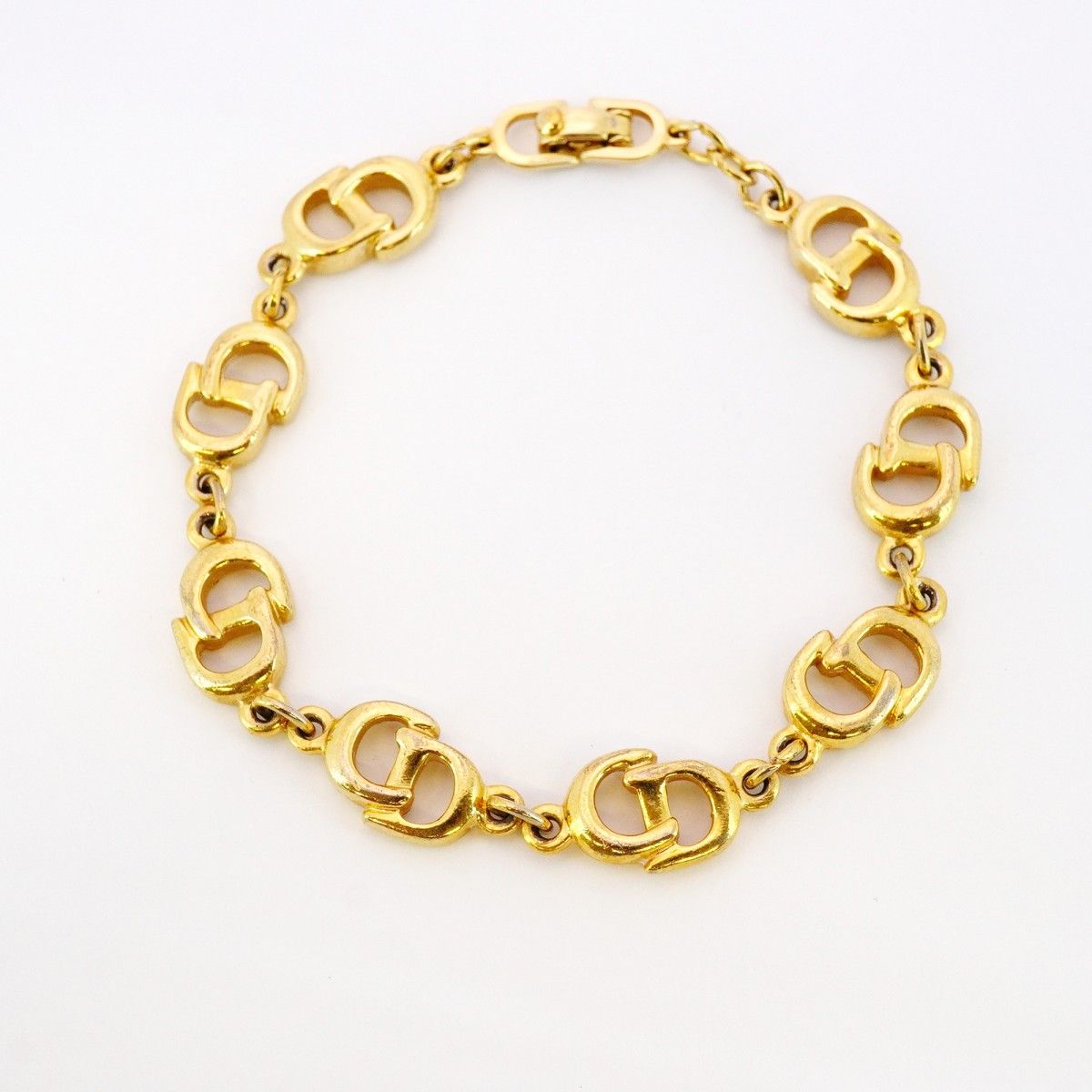 5job0005】クリスチャンディオール ブレスレット CDロゴ GPメッキ
