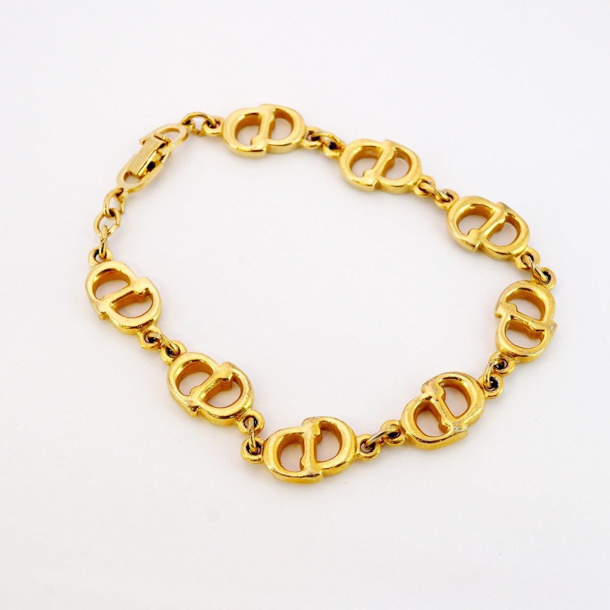 5job0005】クリスチャンディオール ブレスレット CDロゴ GPメッキ