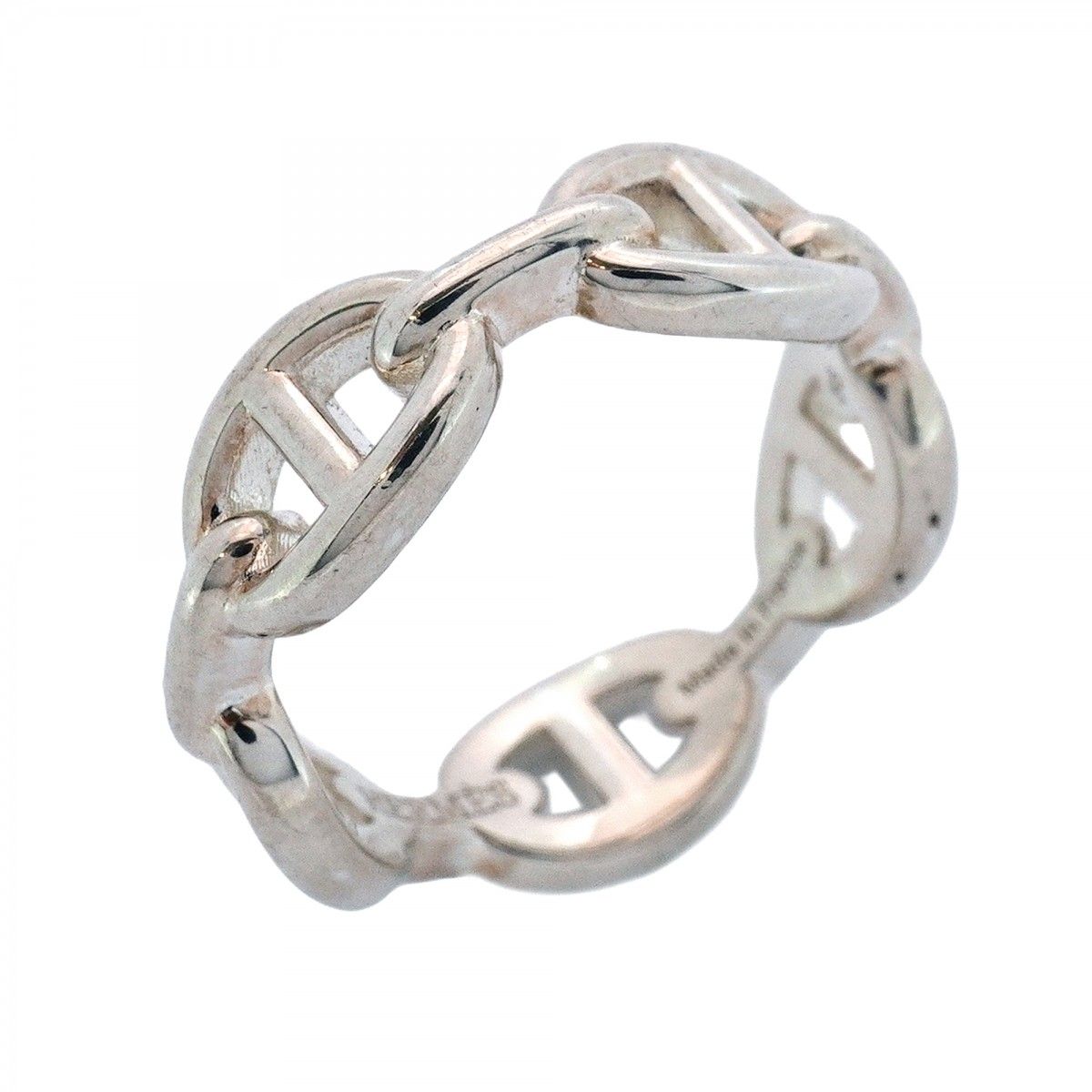 5job0010 エルメス リング アンシェネ シェーヌダンクル シルバー925 ＃56 メンズ