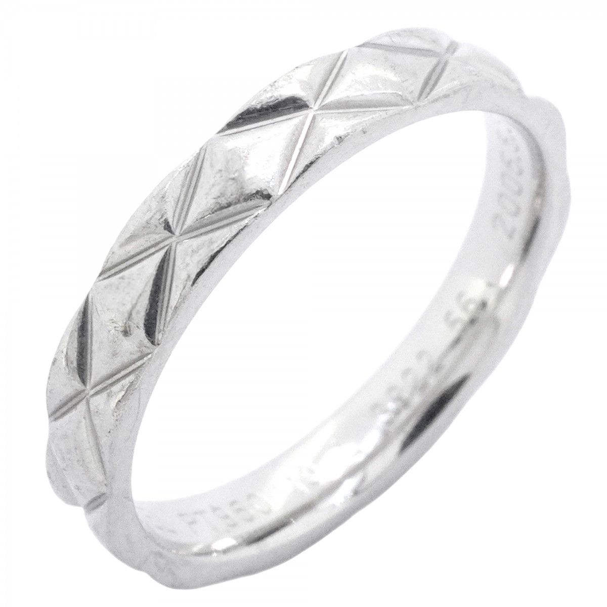 5 job 0015 シャネル リング マトラッセ Pt 950 プラチナ ＃56 メンズ