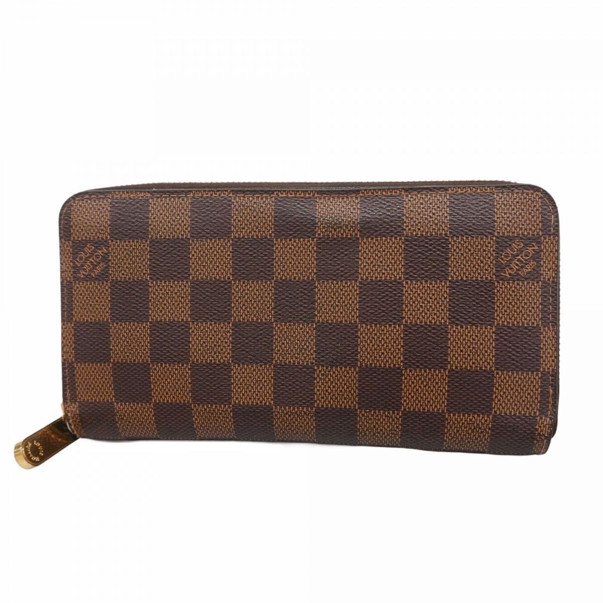 5oc1922 ルイヴィトン 長財布 ダミエ ジッピーウォレット N60046 エベヌ ローズバレリーヌ レディース