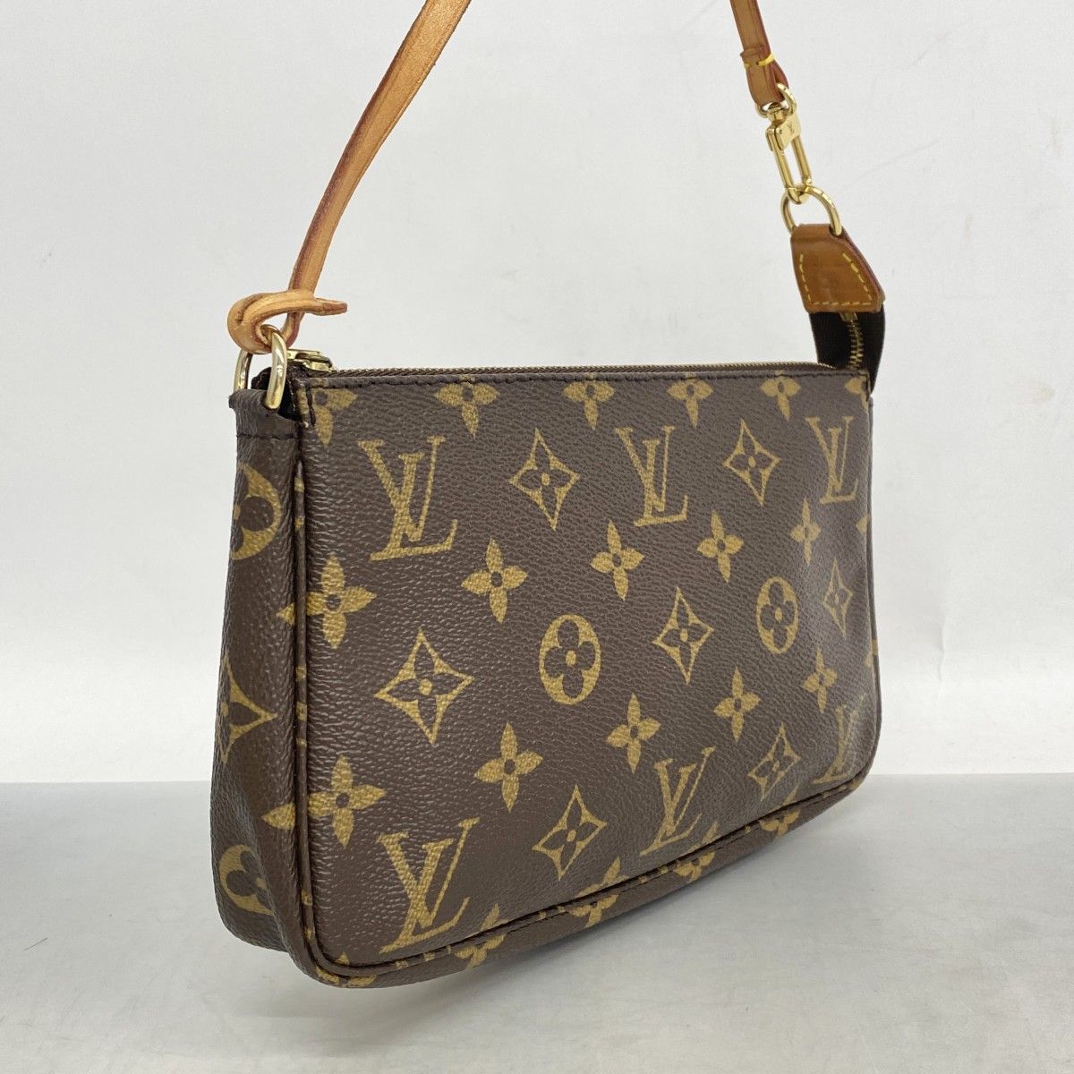 5oc2162 ルイヴィトン ポーチ モノグラム ポシェットアクセソワール M51980 ブラウン レディース