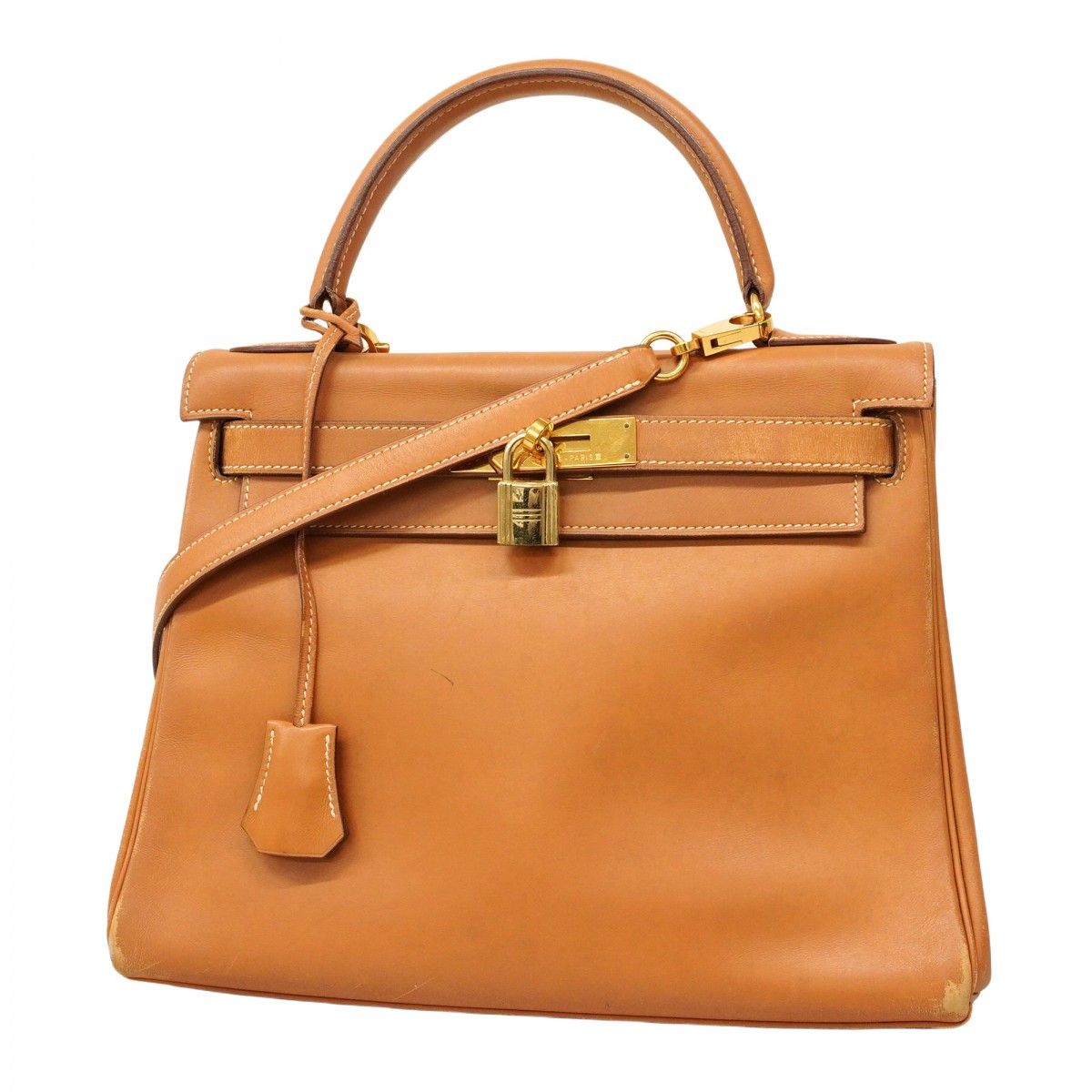 ☆SALE【5md4918-g-h】エルメス ハンドバッグ ケリー28 トゴ ゴールド