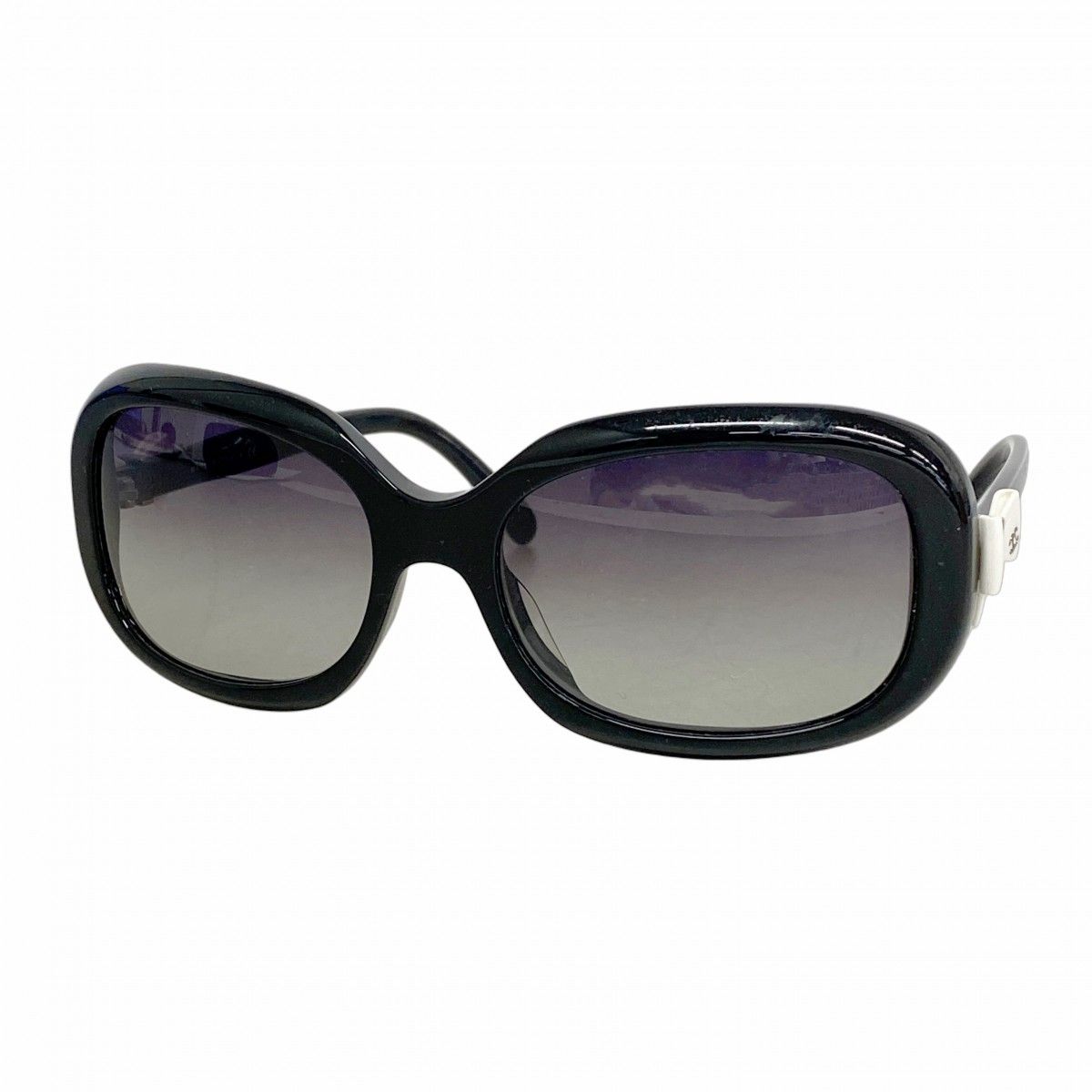 5oc2111 シャネル サングラス 5170-A プラスチック ブラック ホワイト シルバー金具 レディース