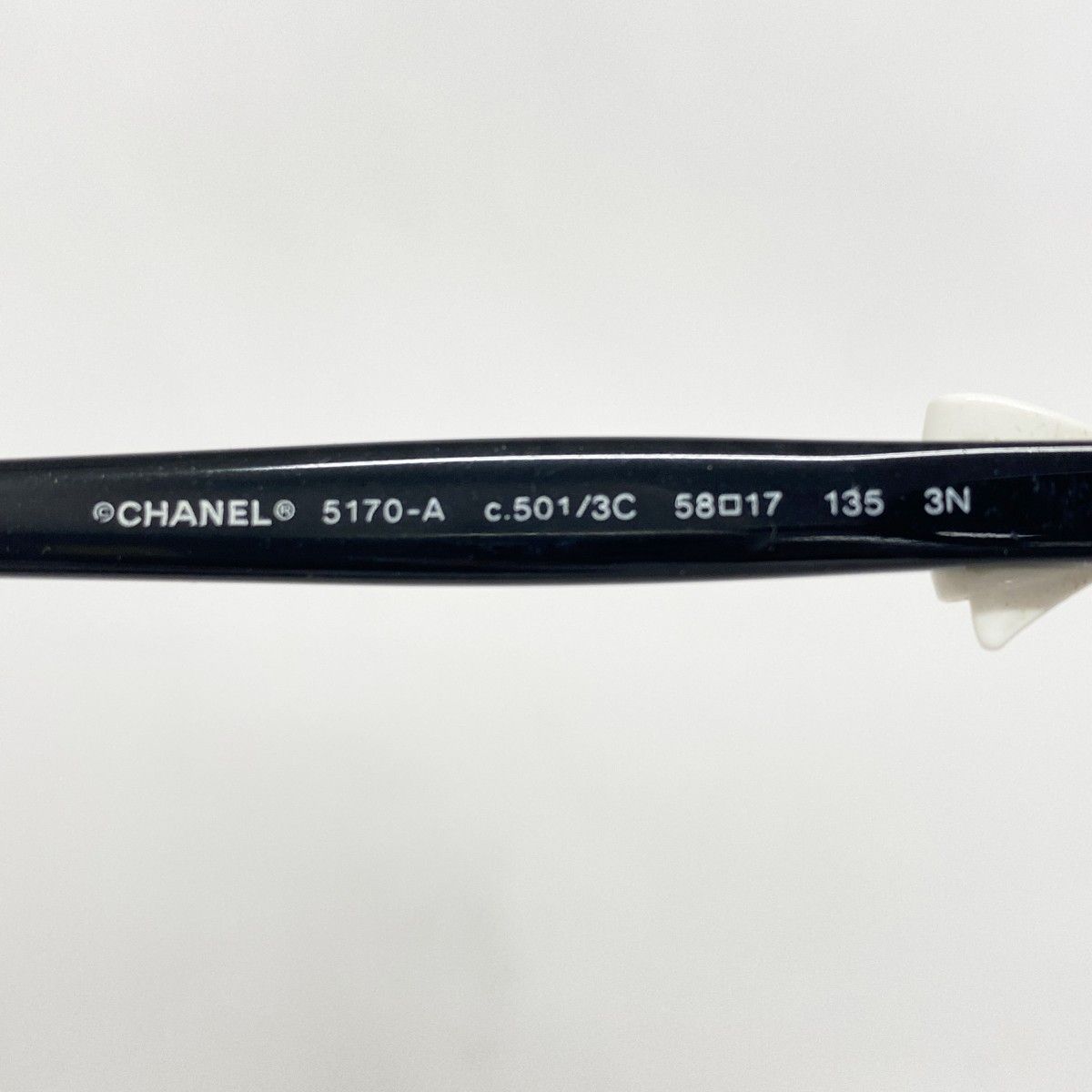  5 oc 2111 シャネル サングラス 5170-A プラスチック ブラック ホワイト シルバー金具 レディース サングラス 小物