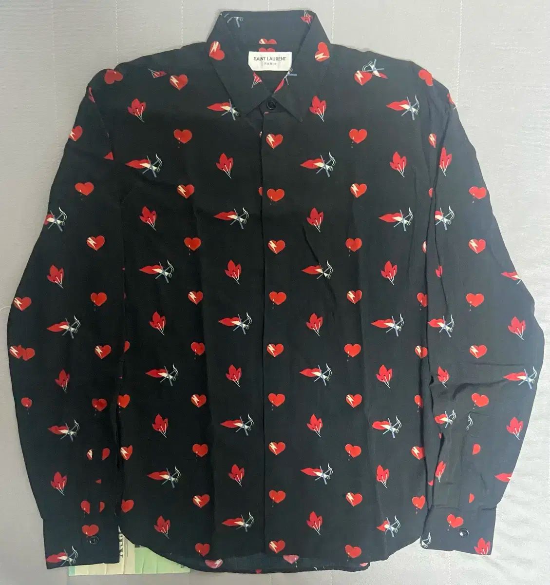サンローラン ハートスモーク ノーシャーリング シャツ 37