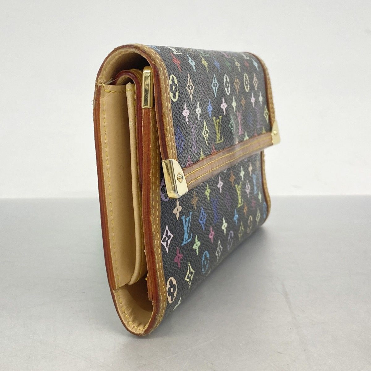 5 oc 2179 ルイヴィトン 三つ折り長財布 モノグラム マルチ ポルトトレゾール インターナショナル M 92658 ノワール レディース