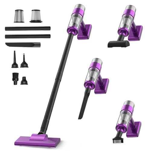 掃除機 コードレス 2025改良進化モデル 28000pa超強力吸引 軽量 コードレス掃除機 Type-C usb充電式 LEDライト付 スティッククリーナー ハンディークリーナー そうじき 車用そうじき HEPA多重濾過 多種類ノズ 4b7644cd