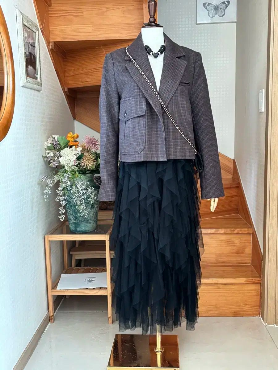 CHECK クロップド ジャケット ZARA