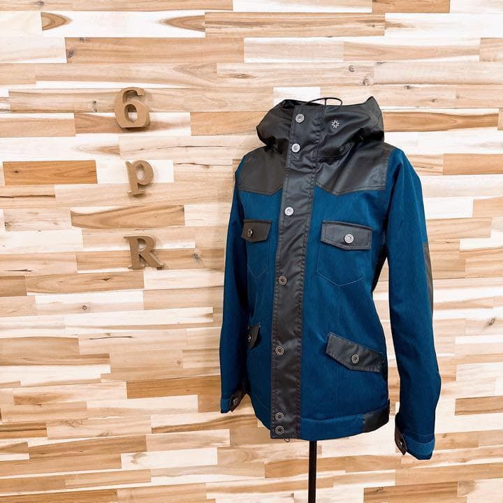 ニキータ NIKITA スノーボード ウェア ジャケット 裏ボア XS 紺×黒