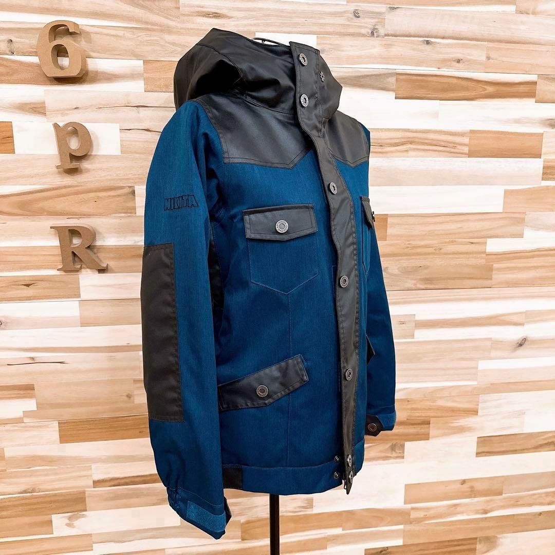 ニキータ】NIKITA スノーボード ウェア ジャケット 裏ボア XS 紺×黒