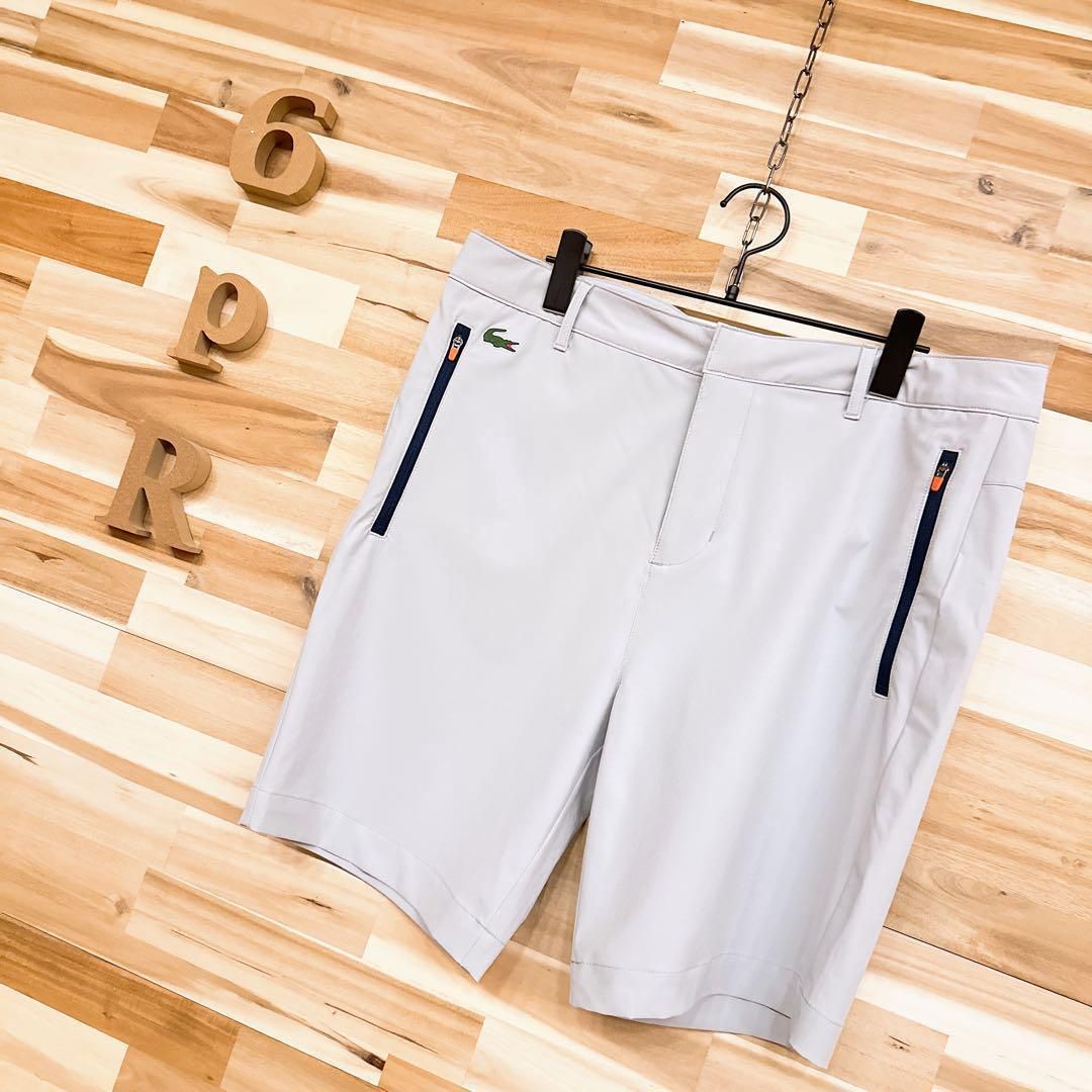 ラコステ ゴルフ ショーツ ハーフパンツ ショートパンツ グレー×紺