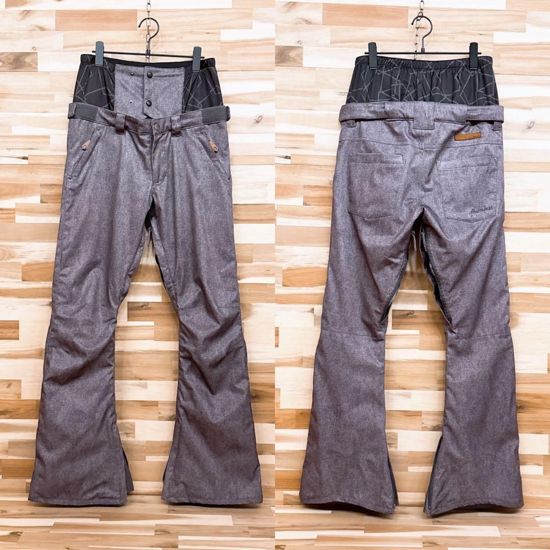 フォーナインズ】スノボ ウェア フレアパンツ シンプル 無地 M グレー
