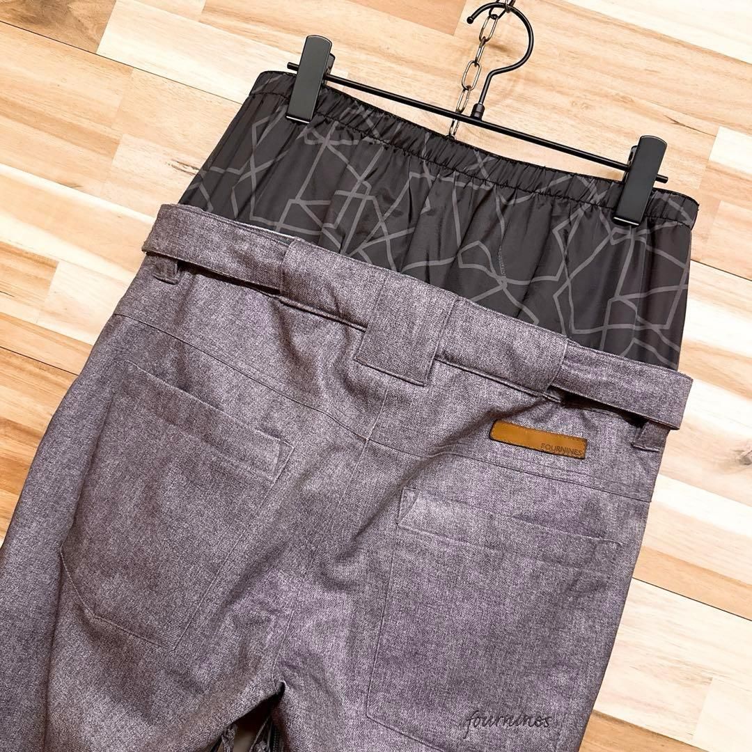 フォーナインズ】スノボ ウェア フレアパンツ シンプル 無地 M グレー