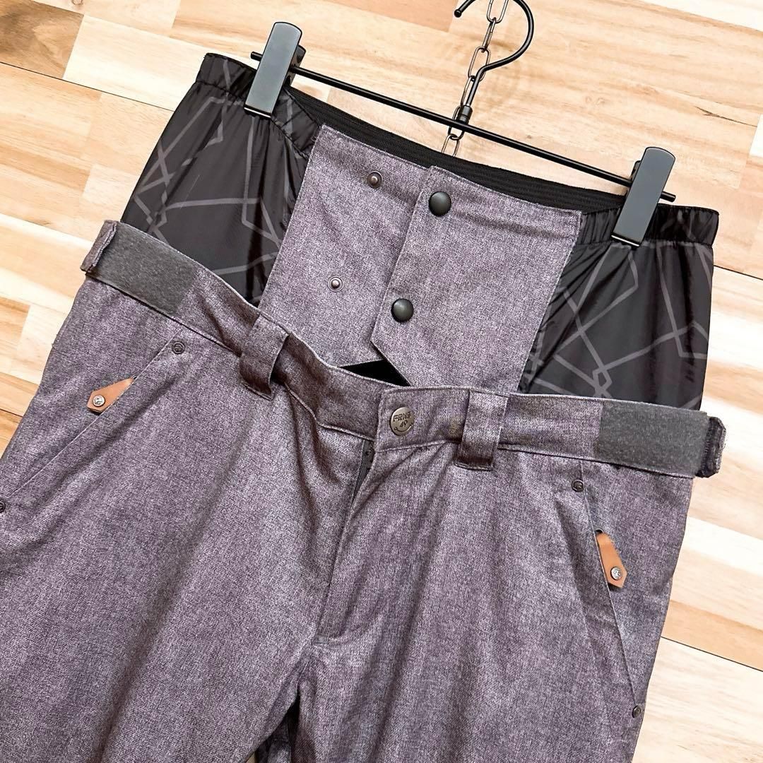 【フォーナインズ】スノボ ウェア フレアパンツ シンプル 無地 M グレー フォーナインズ】スノボ ウェア フレアパンツ シンプル 無地 M グレー