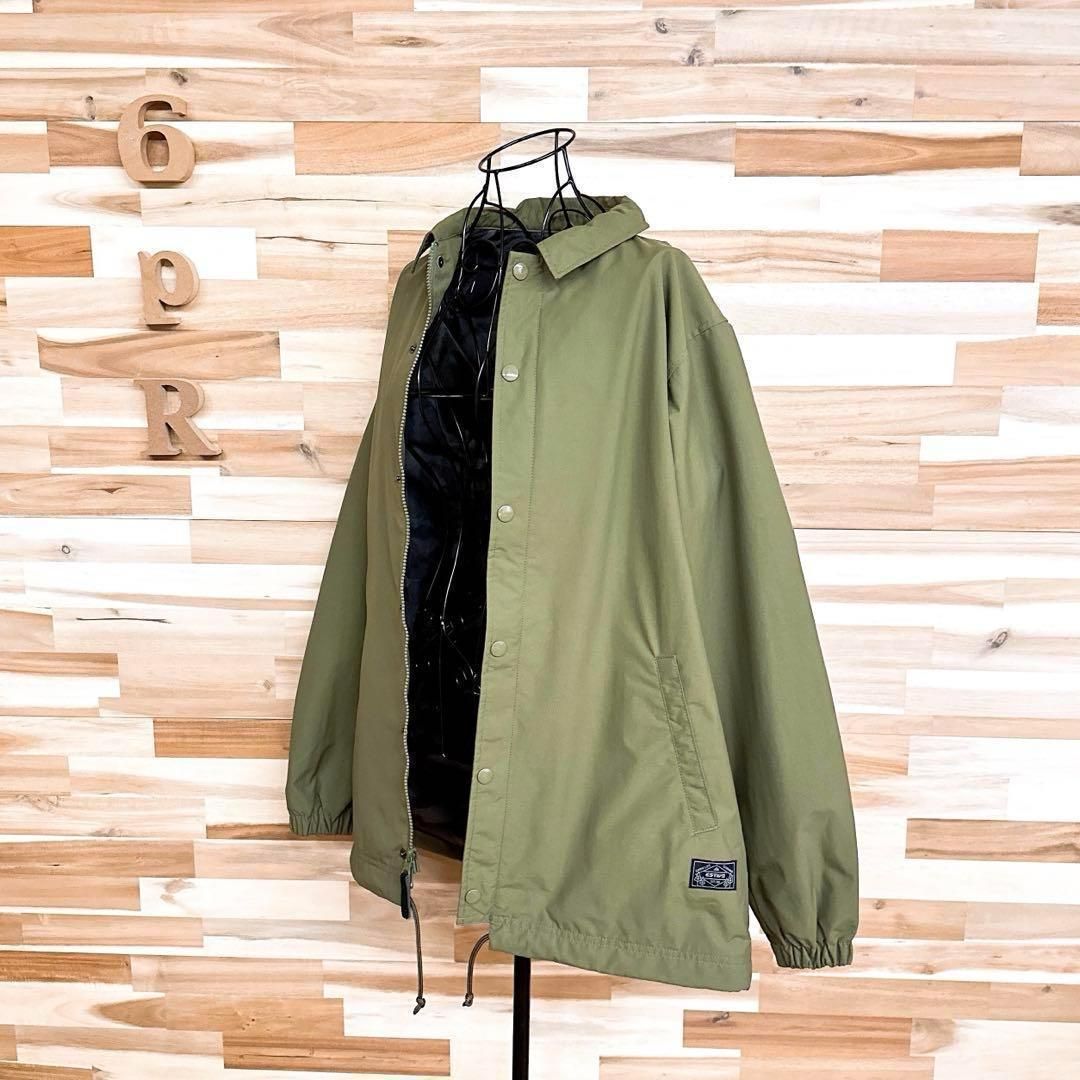 エスティボ】バック プリント コーチジャケット スノボ ウェア M カーキ×黒