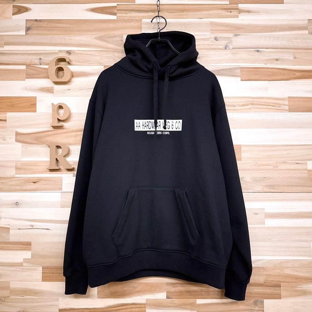 レア/廃番【ダブルエーハードウェア】スクエア ロゴ パーカー スノボ M