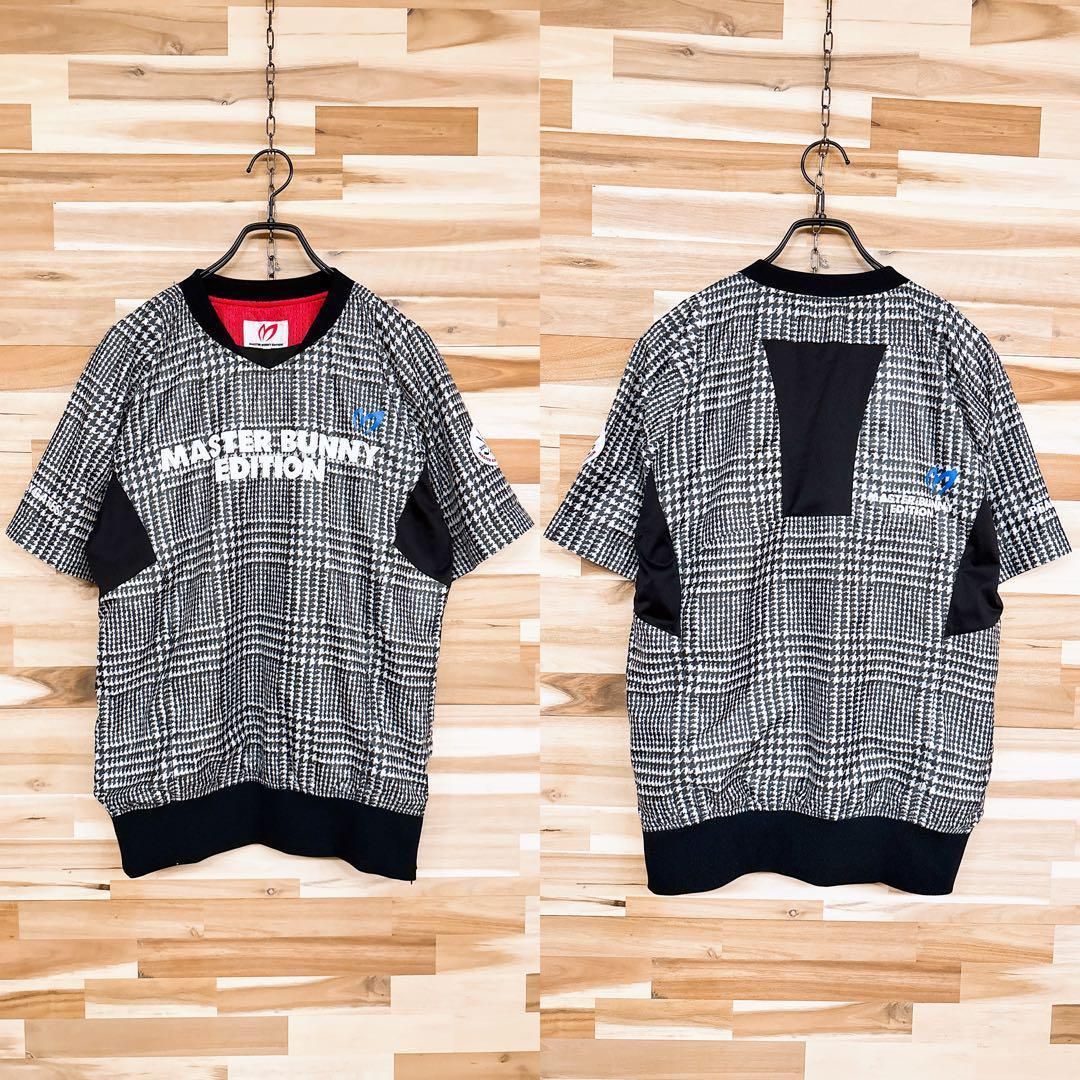【マスターバニーエディション】半袖 2way 長袖 ゴルフ ブルゾン 千鳥柄 黒 マスターバニーエディション】半袖 2way 長袖 ゴルフ ブルゾン 千鳥柄