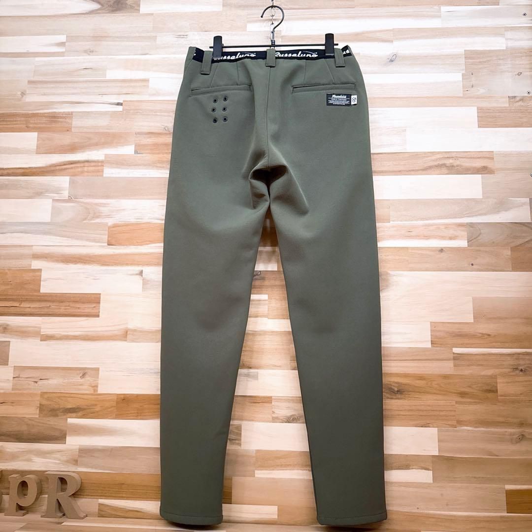美品【ラッセルノ】ウォーム スキニー ゴルフ パンツ 裏起毛 秋冬 カーキ×黒 美品【ラッセルノ】ウォーム スキニー ゴルフ パンツ 裏起毛 秋冬