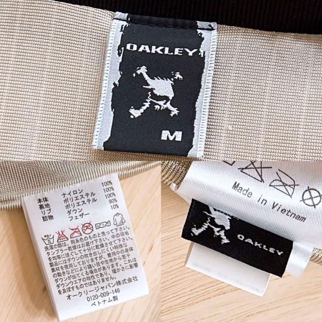 オークリー】フェザー ブレンド スカル ロゴ ダウンベスト ゴルフ M 黒