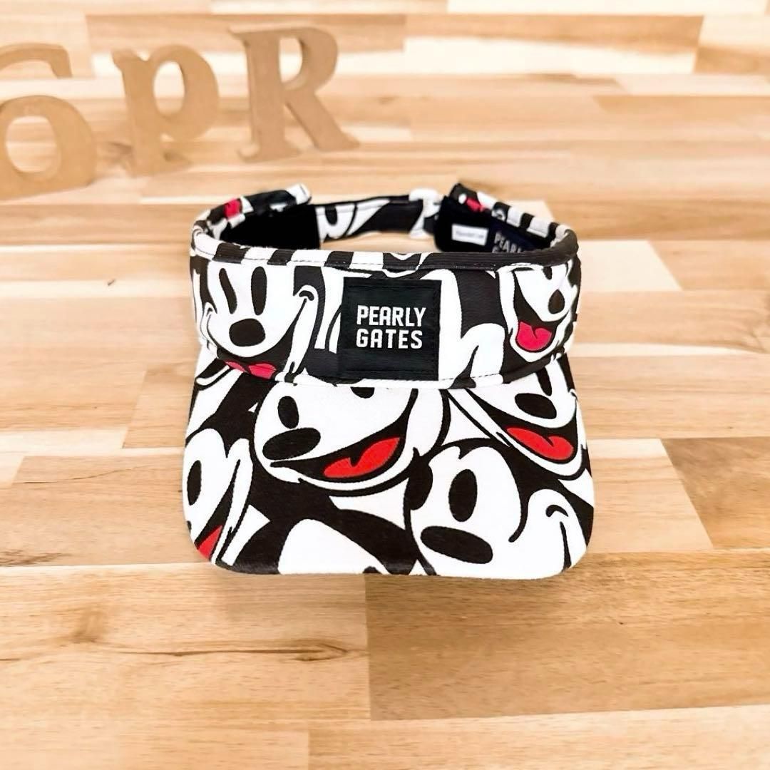 レア【パーリーゲイツ×ディズニー】限定コラボ オズワルド サンバイザー 黒×白 レア【パーリーゲイツ×ディズニー】限定コラボ オズワルド サン