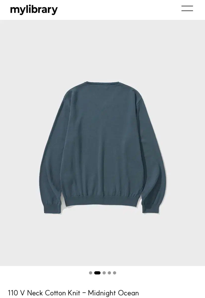 MYライブラリー Vネック ニット Midnight Ocean Mサイズ