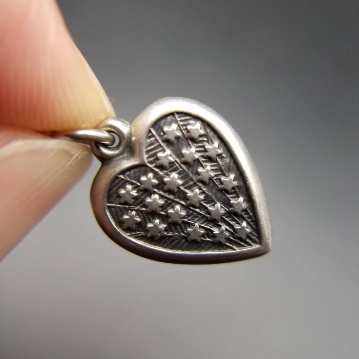 100％品質保証 WWII期 ヴィンテージ スウィートハートジュエリー 星の花 チャーム 925 シルバー ペンダントヘッド 銀 ネーム彫金 Imogene Y25-D