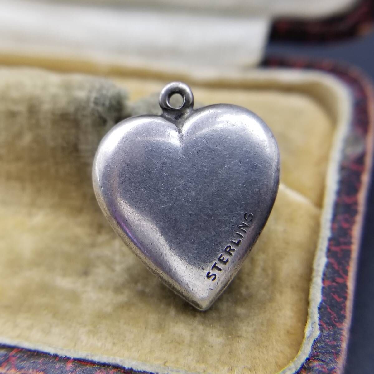 WWII期 ヴィンテージ スウィートハートジュエリー フルールドリス チャーム 925 シルバー ペンダントヘッド 銀 レトロ Y 25-E