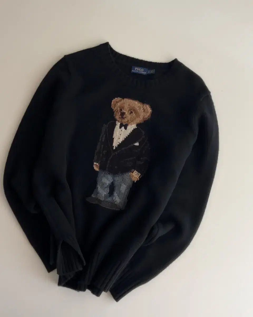  ポロラルフローレン タキシード ベア ウール ニット L 長袖 ニット セーター