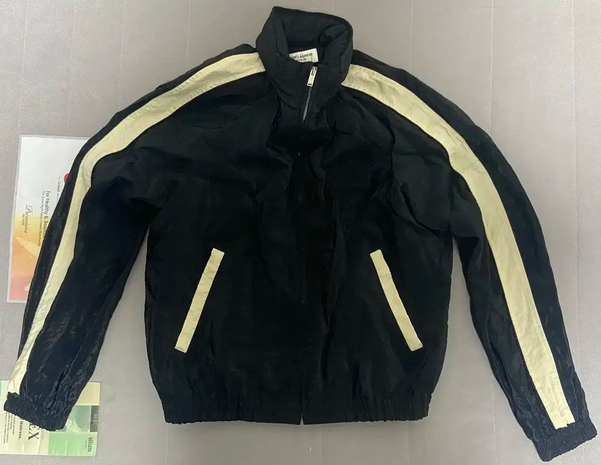 Saint Laurent サンローラン ロゴ トラック ブルゾン ジャケット 46