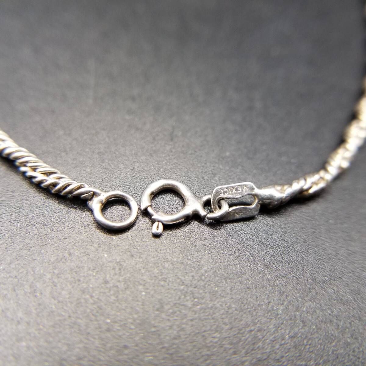 ヴィンテージ ロープチェーンブレスレット シルバー925 メキシコ製 メキシコ 925 シルバー シンプル 細幅 ロープチェーン ヴィンテージ