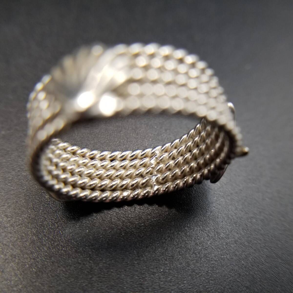  貝殻 ヒトデ お花 チャーム 925 シルバー ヴィンテージ バンド リング 中太 指輪 海の生き物 キュート 5連ロープ Y 24 X リング 指輪 アクセサリー