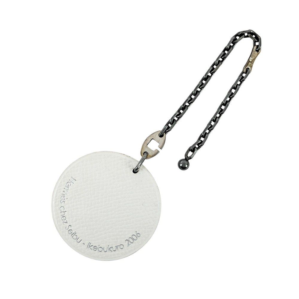 西武池袋 エルメス アニマル バッグ チャーム キーホルダー 2006 フクロウ レザー SV 925 468315 11