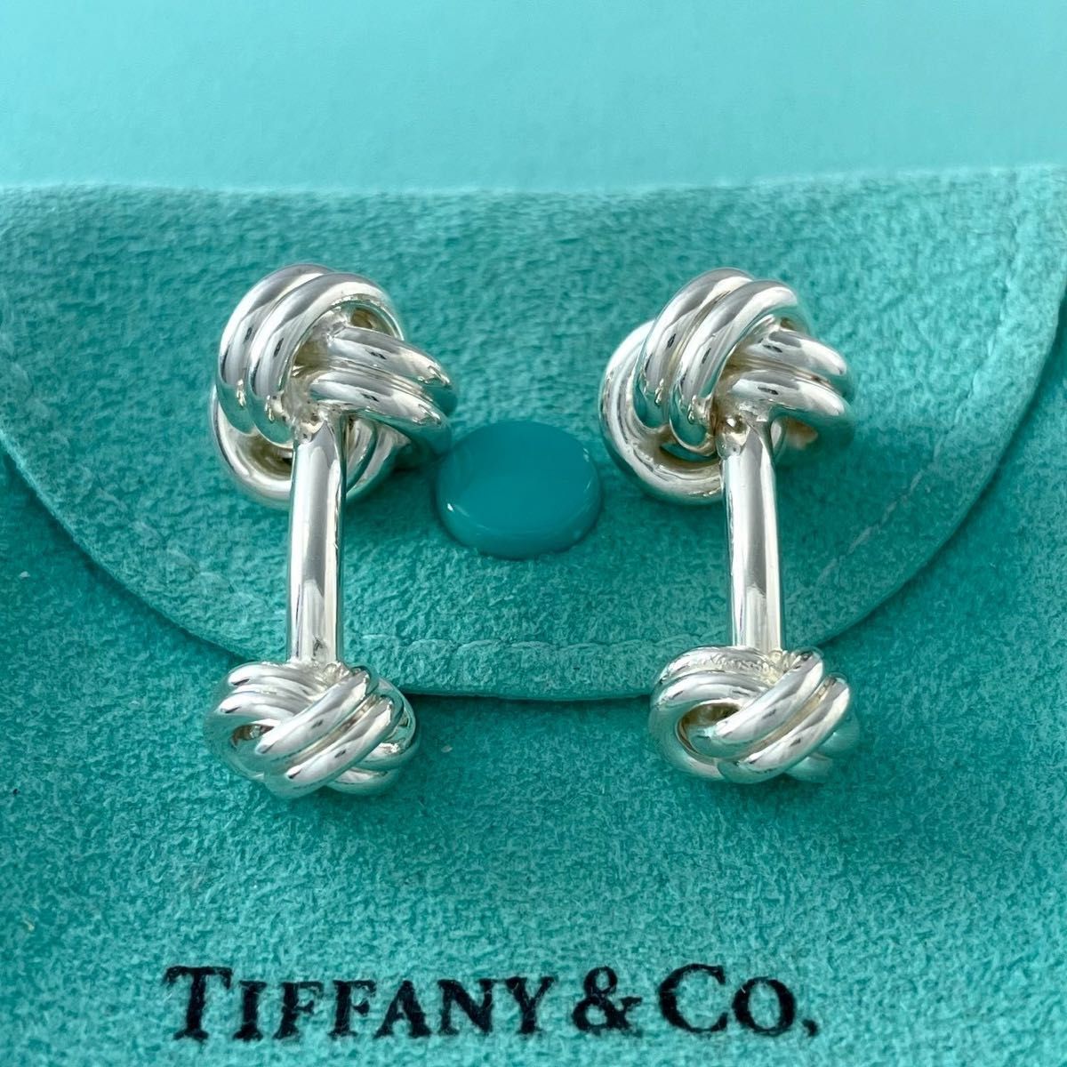 オールドティファニー ツイスト ノット カフス シルバー 925 P6f
