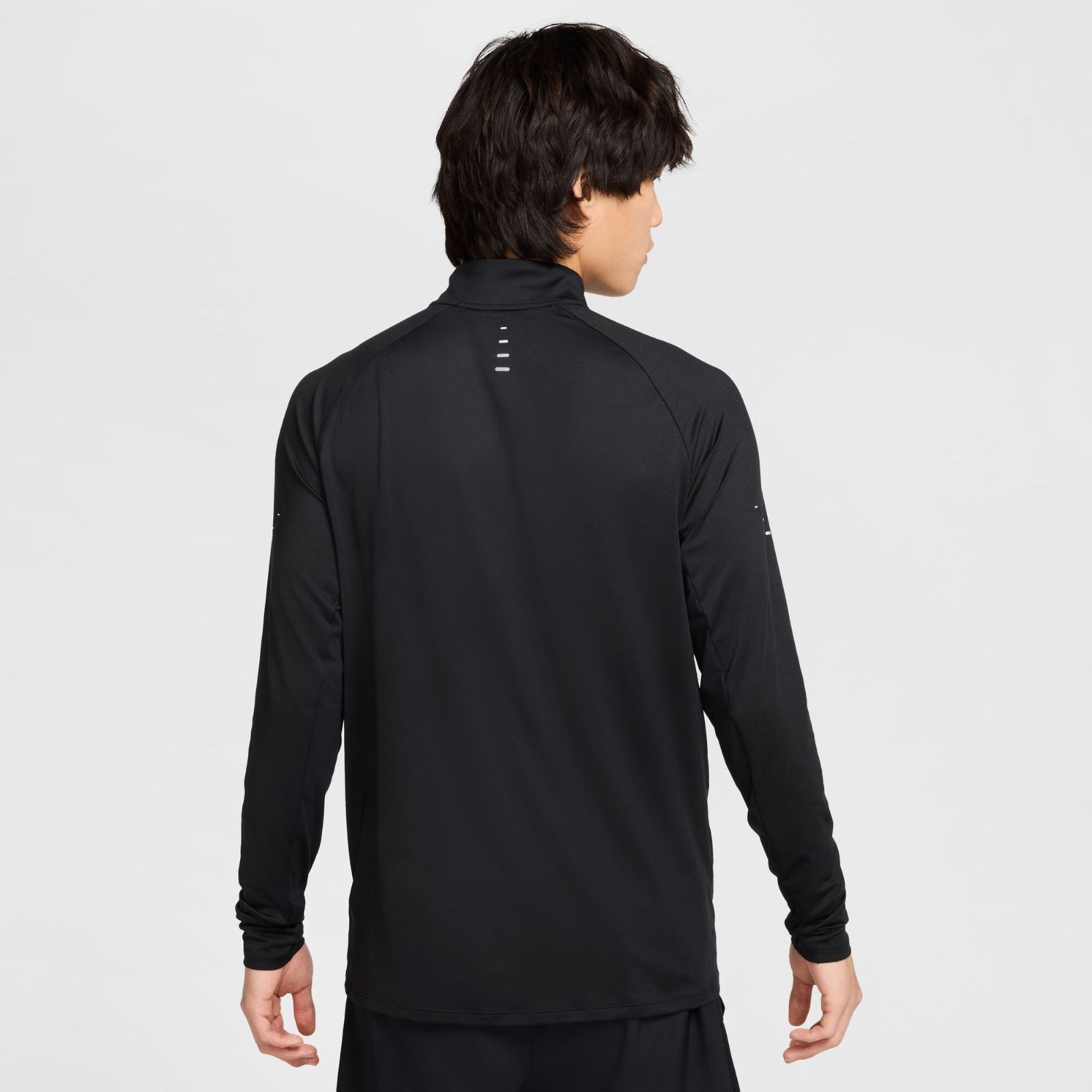 NIKE ナイキ メンズ Dri-FIT 1 4ジップ ランニングトップ 長袖 ハーフジップ 通気 速乾 リフレクト 再帰反射 UVA UVB保護 HV 2181 010 ブラック 黒
