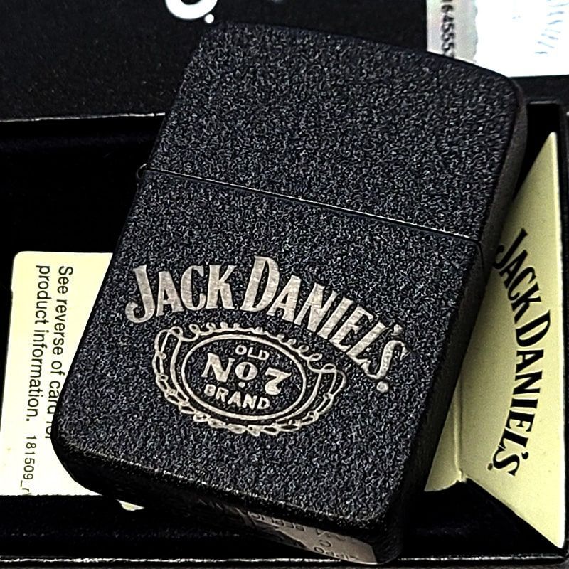 ZIPPO ライター 1941ブラッククラックル ジャックダニエル ジッポ お酒 JACK DANIELS かっこいい 黒 丸角 おしゃれ 渋い メンズ ギフト プレゼント