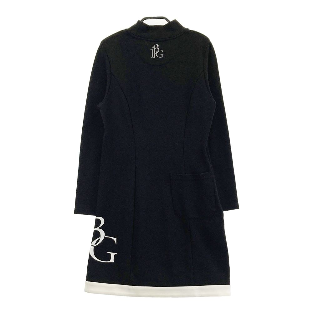 サイズ 2 GOLF ハイネック 長袖ワンピース ブラック系 ゴルフウェア レディース ストスト