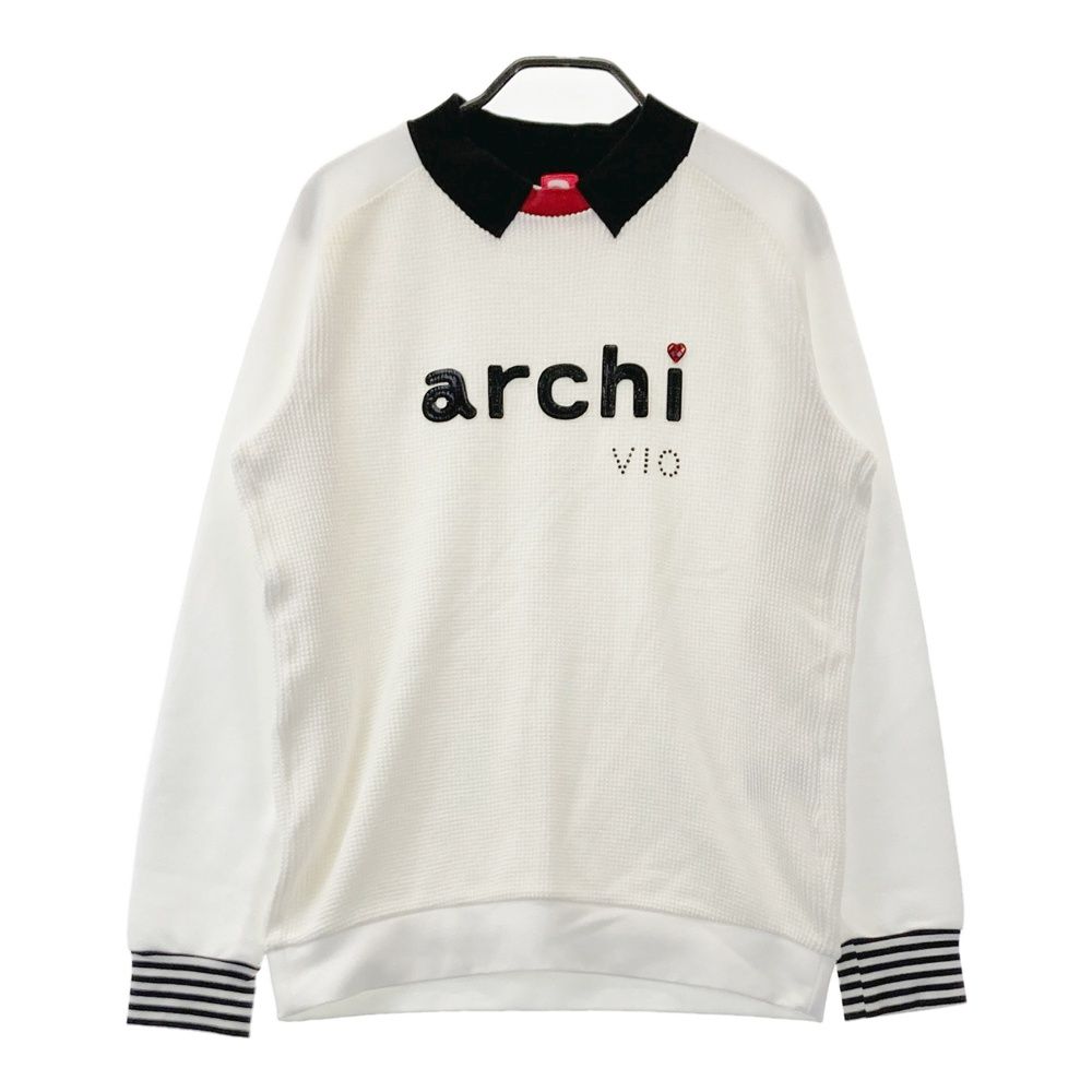 サイズ 38 ARCHIVIO アルチビオ 長袖ニットセーター ホワイト系 240101557997 ゴルフウェア レディース ストスト