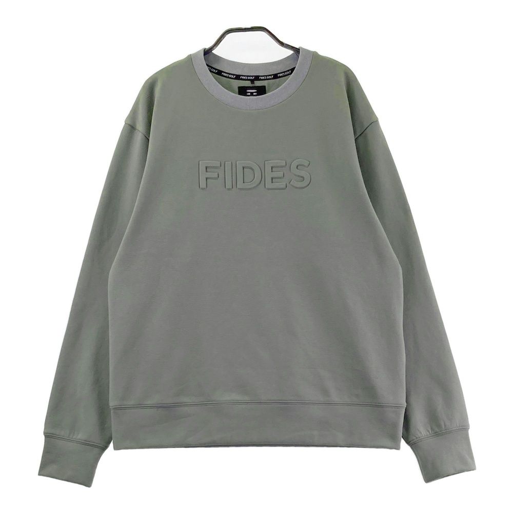 サイズ L FIDES GOLF フィデスゴルフ モデル 3Dロゴ スウェットトレーナー カーキ系 240101558099 ゴルフウェア メンズ ストスト