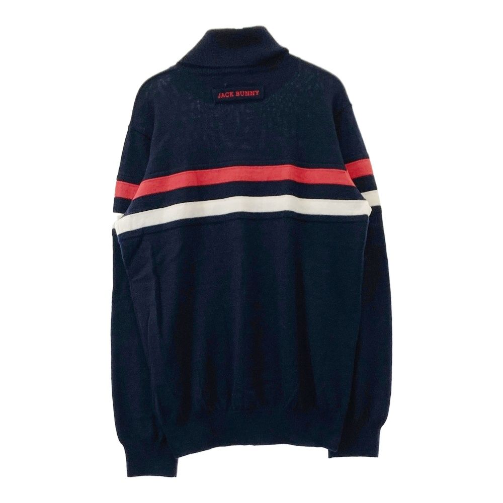 ジャックバニー　セーター　サイズ4 未使用　ネイビー Jack Bunny!!（ジャックバニー） セーター ネイビー×白 イカリマーク