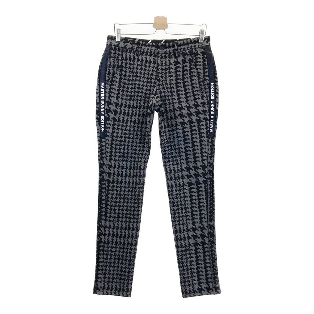 サイズ 4 MASTER BUNNY EDITION マスターバニーエディション ストレッチパンツ サイドロゴ 総柄 グレー系 240101559512 ゴルフウェア メンズ ストスト