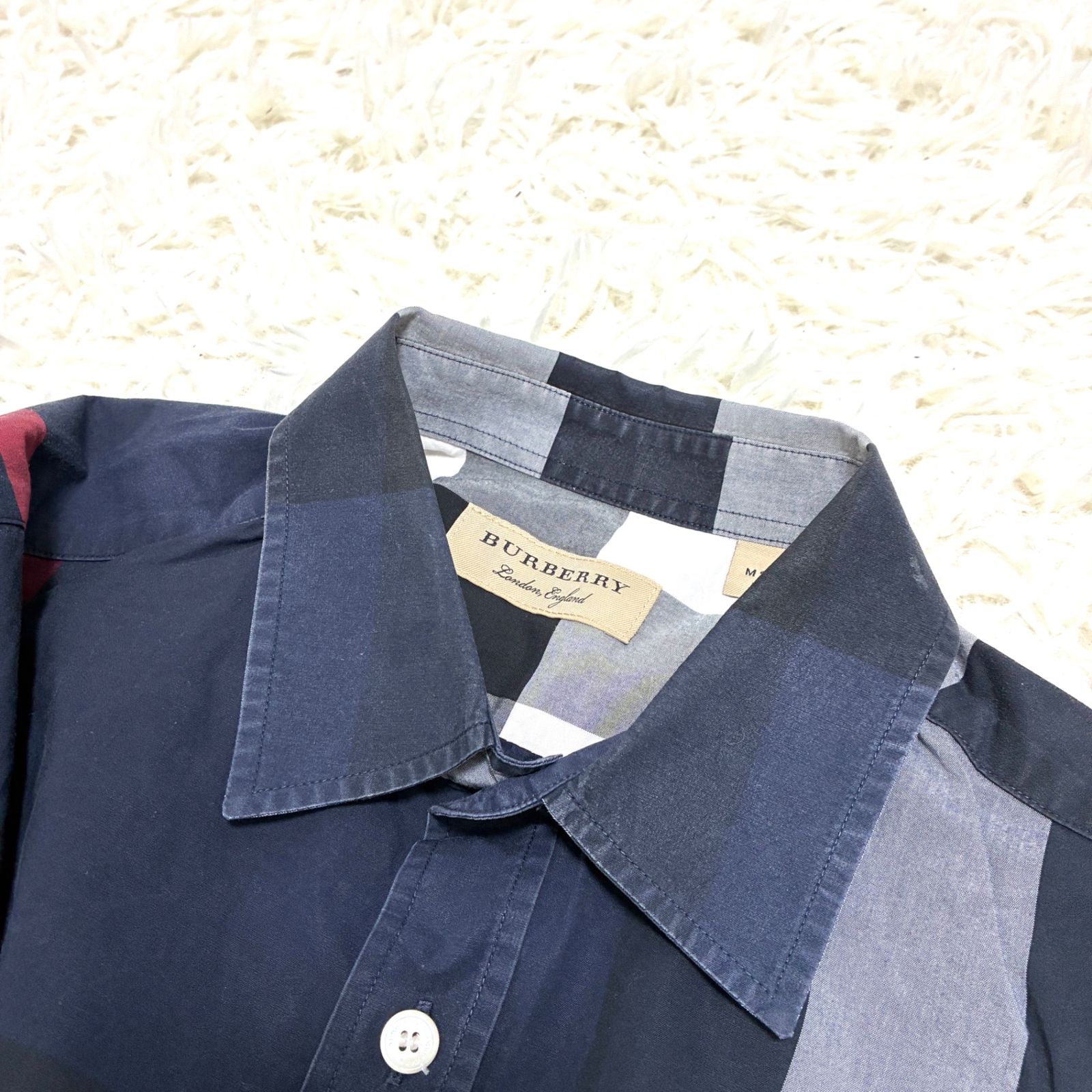 最終価格 美品 現行 BURBERRY バーバリー 長袖シャツ メガノバチェック