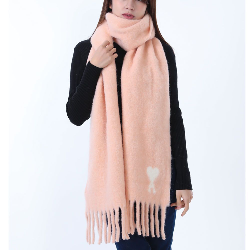 AMI PARIS アミパリス アルパカ スカーフ マフラー ピンク アミパリスアルパカ ami paris マフラー in pink アミパリス マフラー