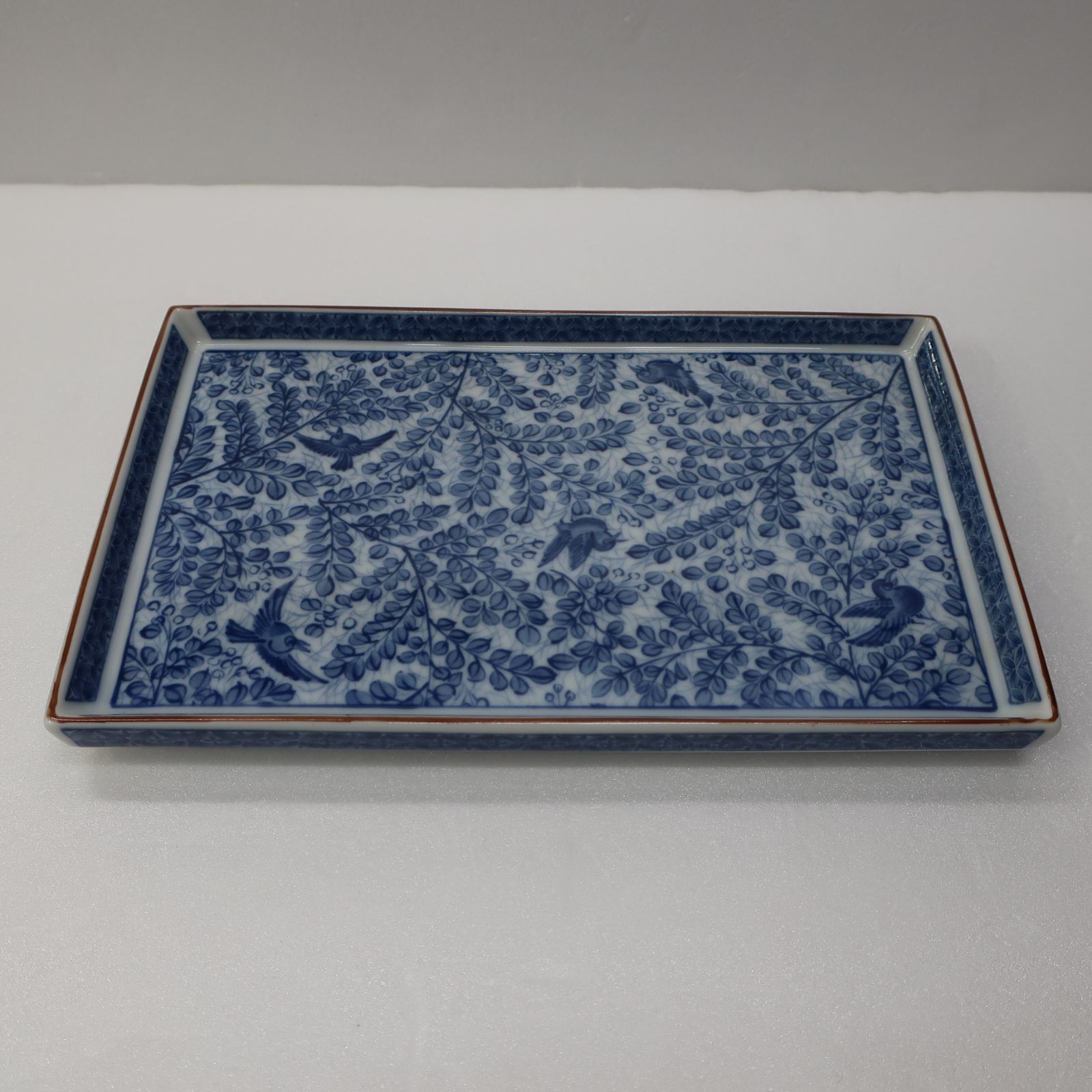 三洋陶器 龍峰窯 染付 萩に鳥 長角皿揃 5枚セット - メルカリ