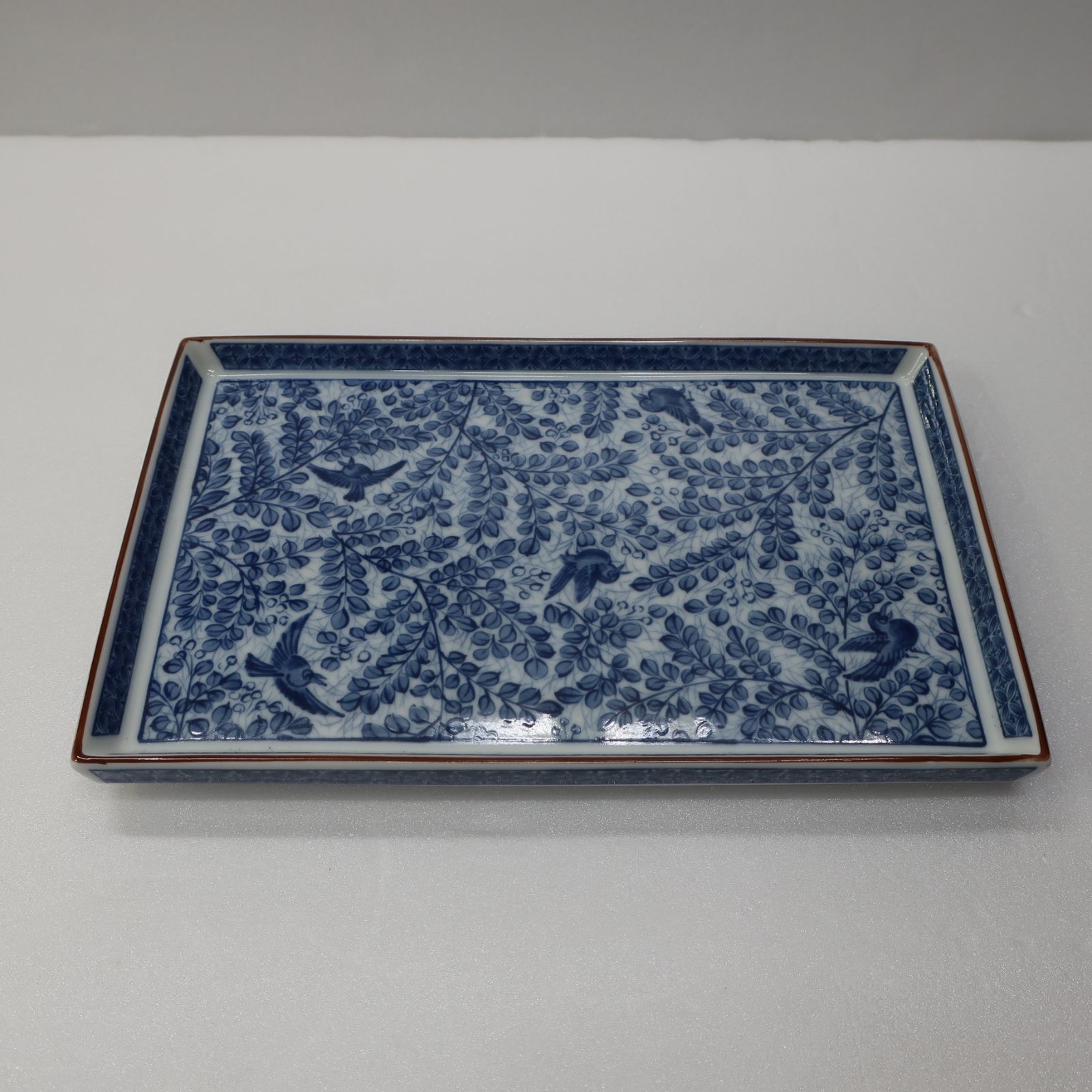 三洋陶器 龍峰窯 染付 萩に鳥 長角皿揃 5枚セット - メルカリ