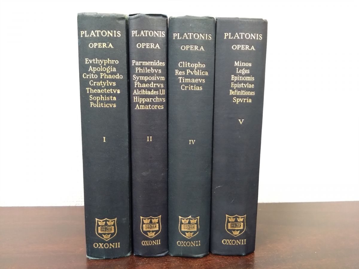 洋書】ギリシャ語版プラトン全集 Platonis Opera 4冊セット【1 2 4 5巻